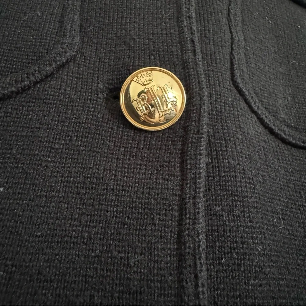Lauren Ralph Lauren Black Jacket with Gold Accents, P/M - Picture 7 of 13